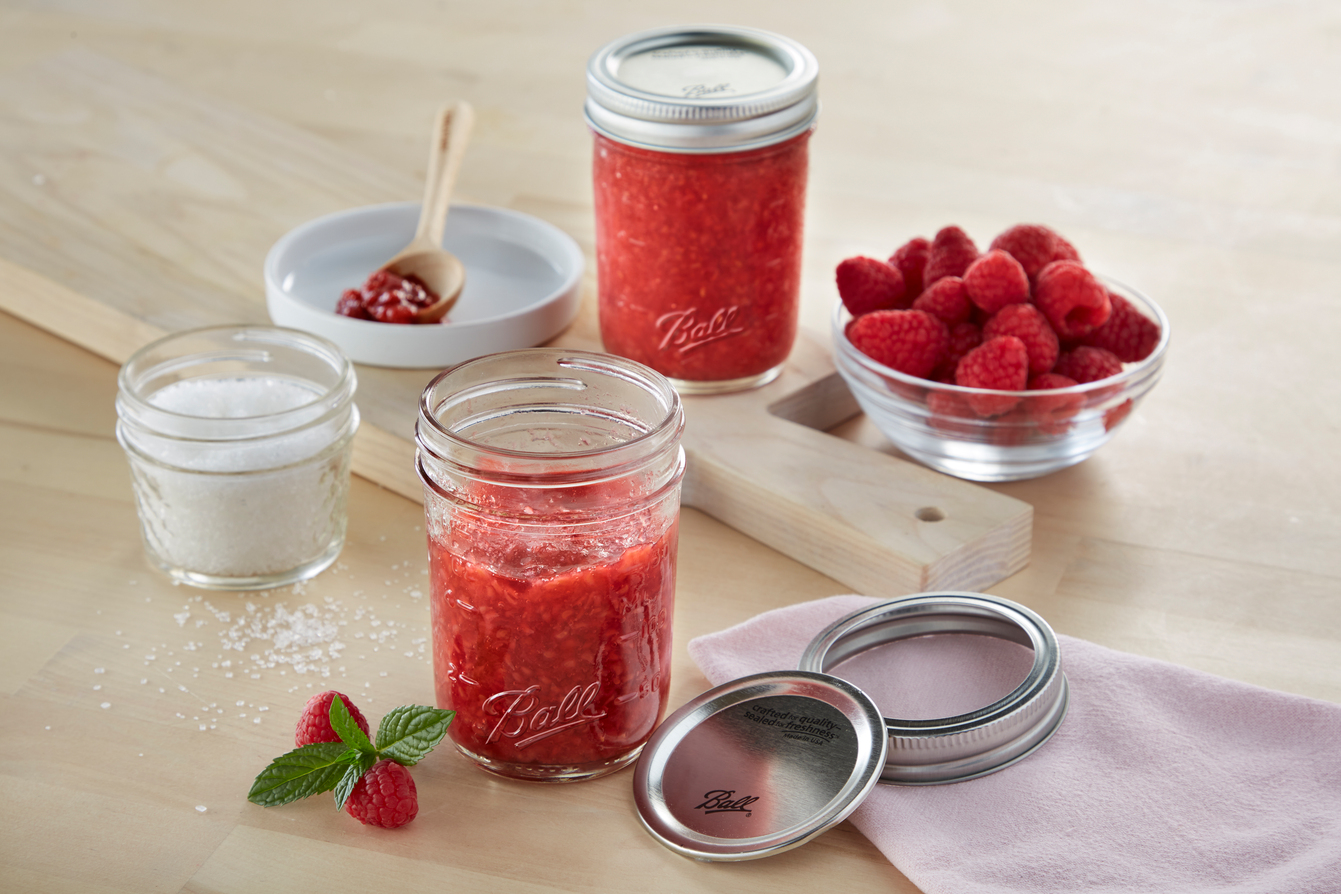 Low Sugar Raspberry Freezer Jam