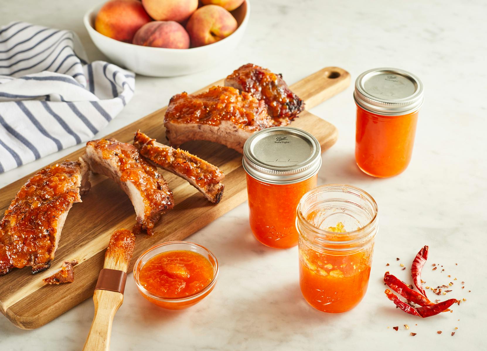 Peach Jam with Sriracha